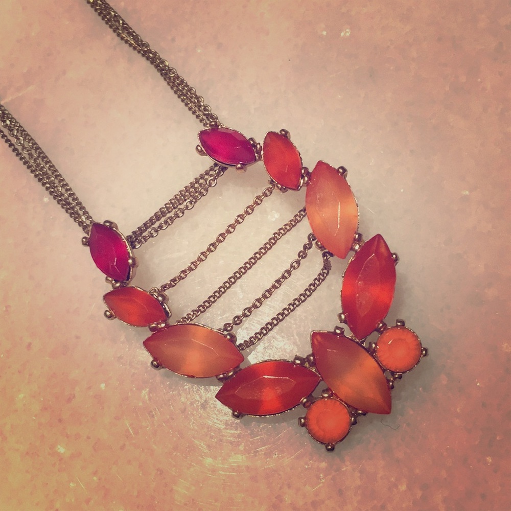 Banana Republic pink and orange necklace